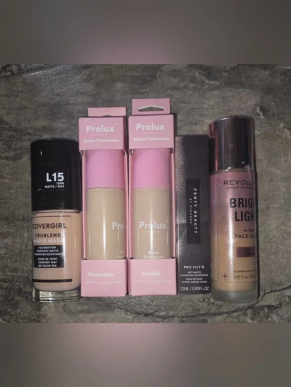 Foundation Bundle- Fair-Light- CoverGirl, Fenty, Makeup Revolution + More BNIB